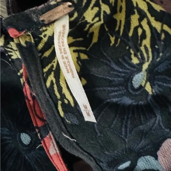 Free People Floral High-Low Skirt - Black and Multicolor - Picture 10 of 10